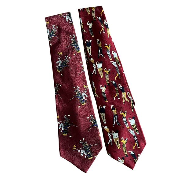 Golf Ties Sky Bend Country Club Polyester Tie Golf Magazine Silk Tie Made in USA - Picture 1 of 9